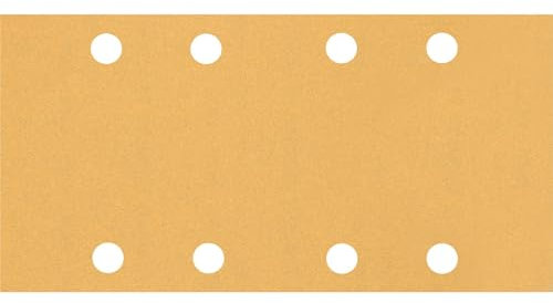 Bosch 10x EXPERT C470 Schleifblatt mit 8 Löchern (für Farbe auf Holz, Hartholz, Ø 93x186 mm, Körnung 120, Professional Zubehör Schwingschleifer)