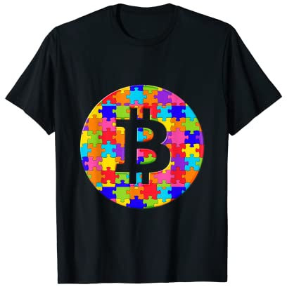Bitcoin BT Crypto Puzzle Autism Puzzle T-Shirt