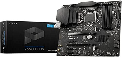 MSI MPG Z590 PLUS Mainboard ATX - unterstützt Intel-Prozessoren der 11. Generation, LGA 1200, DDR4 Boost (5333MHz/OC), PCIe 4.0 x16, M.2 Gen4/3 x4, 2.5G LAN