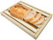 Tabla para Cortar Pan de Madera con Recogemigas, Tabla Cortar Pan con Rejilla Extraíble para Recoger Migas, Cortar Pan Resistente de Madera Natural, Adecuado para Todo Tipo de Pan 32,5 x 21,5 x 2,5 cm