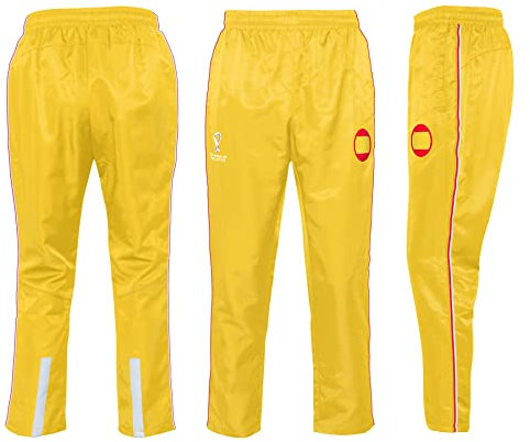 FIFA Official World Cup 2022 Training Football Tracksuit Bottoms, Men's, Spain, Small Yellow