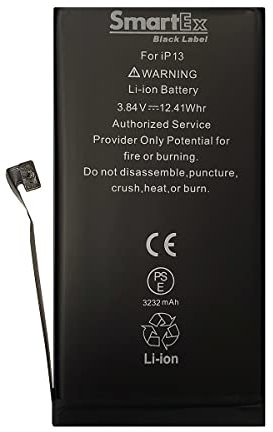 Smartex® Black Label Battery compatible with iPhone 13 - Capacity 3232 mAh | 2 Years Warranty