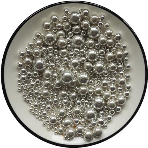 Essbare Silber Zucker perlen Zucker streusel | Dessert Streusel|Kuchen Cupcake Topper | Cookie-Dekorationen | Süße Persönlichkeiten Zuckerstreusel für Hochzeiten und tägliche Kuchendekorationen