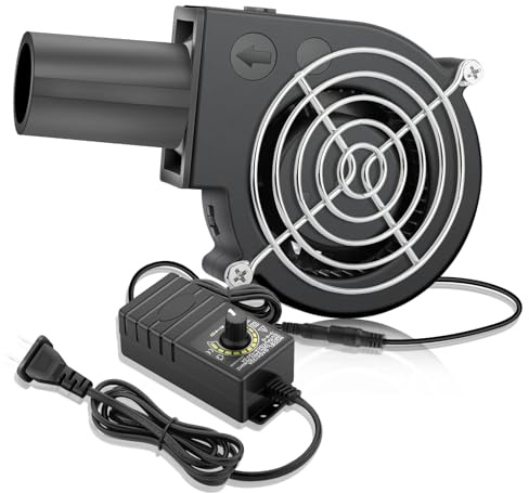 WDERAIR 9733 Small Centrifugal BBQ Blower Fan with Variable Controller