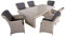 Gravidus Sitzgruppe Dijon 7-teilig Set Esstisch 6 Stühle Terrasse Polster Esszimmer Set Garten robust Holz weich gepolstert elegant