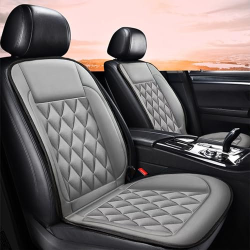VIYOLI Auto Sitzheizung für Nissan Qashqai J12 2021 2022 2023, Auto Heizung 12v Stromschutz Sitzauflage Auto Vordersitze Warm SitzbezüGe rutschfest Und VerschleißFest,Grey