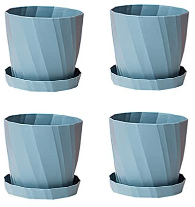 CIMAXIC Ensemble de 4 Pots de Fleurs Tendance pour Décoration D'intérieur Pots de Bonsaï Succulents pour La Maison