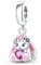 QIKAOLA Charm passt Halskette Armbänder für Frau 925 Sterling Silber Dangle Anhänger Perlen Pandora Charm Perlen für Armband Halskette
