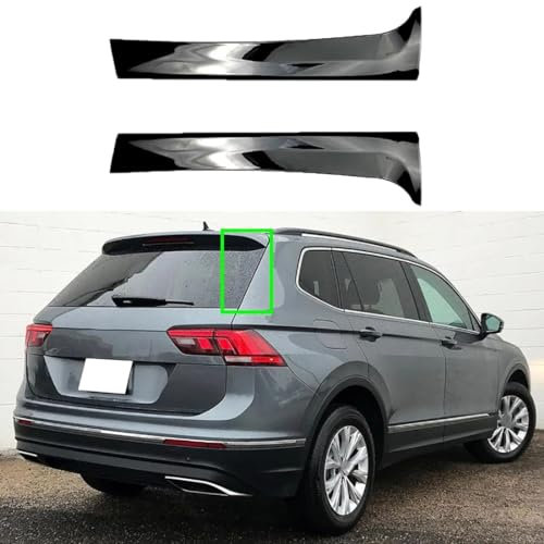 NOTEDI Auto Heckscheibe Spoiler Wing Heckspoiler Für VW Tiguan MK2 2017-2022 2023, 1 Paar ABS Heckscheibe Außenverkleidung Spoiler