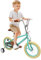 Dekltus 14 Zoll Fahrrad, Kinderfahrräder mit Zusatzrädern, kinderfahrrad für Mädchen und Jungen ab 3-4 Jahren, 90-110cm (Grün)