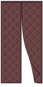 FIOVIP Magnet Wärmeschutzvorhang für Türen, 80x200CM Canvas-Material, Thermo Türvorhang, Kältebeständig, winddicht, haustierfreundlich. (kastanienbraun)