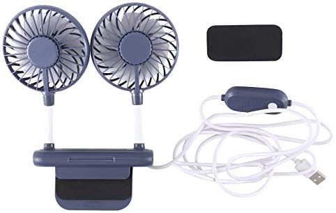 Gotoger Ventilador de escritorio pequeño alimentado por USB para computadora portátil de oficina, ventilador de refrigeración de mesa de escritorio de 3 velocidades con abrazadera ajustable, color
