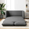 Emmtore Bodensofa, Klappbar Bodenbett Sofa mit Schlaffunktion, Schlafsofa Schlafsessel mit Metallgestell, Klappsofa Sofabett für Wohnzimmer Schlafzimmer Stoff,Dunkelgrau