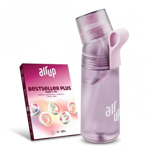 AIR UP Borraccia Twist Pro Lavender 600ml, con 5 pod aromatizzati