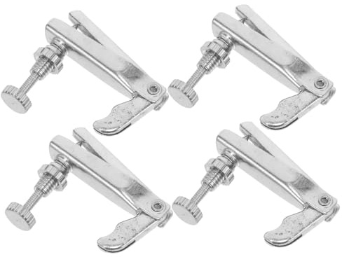 Toddmomy 4 Stück Violin Feinstimmer Silber für Geigen Präzises Justieren Stilvolles Design für Zuverlässige Saitenfixierung