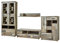 Stella Trading Bonanza Vintage Wohnwand Komplett-Set in Driftwood Optik - Retro Schrankwand für Ihr Wohnzimmer - 342 x 189 x 52 cm (B/H/T)