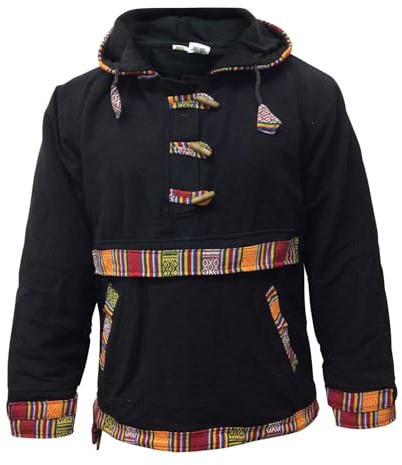 Shopoholic Fashion Herren Hippie Kapuzenpullover Fleecejacke