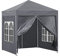 CLIPOP Faltpavillon 2 x 2 m Gartenpavillon UV Schutz mit 4 Seitenteilen und pulverbeschichtetem Stahlrahmen Event Pavillon für Outdoor Camping Markt,Messe