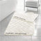 Comfort Collections Memory Foam Bath Mat Set Pedestal Toilet Mat Bathroom Rug 2 Piece Soft Absorbent Non Slip Block Cream Bath Mat (50CM X 80 CM) & Pedestal Mat (50CM X 40 CM) Approximate