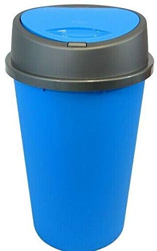 KetoPlastics 45 Liter 45 Litre 45L TOUCH BIN Colour Bin for Home Garden Office School Kitchen Bathroom Top Bin Portable Pedal Bin Removable Lid (BLUE)