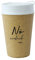 ISO TO GO NÖ doppelwandiger Becher mit Deckel 400ml RECYCLED NATURE/org.white
