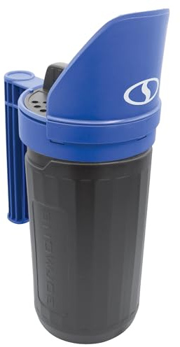 Snow Joe SJSPD1 Handheld All-Season Multi-Purpose Spreader, 5 lbs, w/Adjustable Dial Flow Control, for Ice Melt, Grass Seed and More, Blue/Black