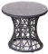 Signature Homes and Gardens SH&G Rattan Side Table | For 360 Papasan Moon Chairs | Grey Rattan with Glass Top | Indoor & Outdoor