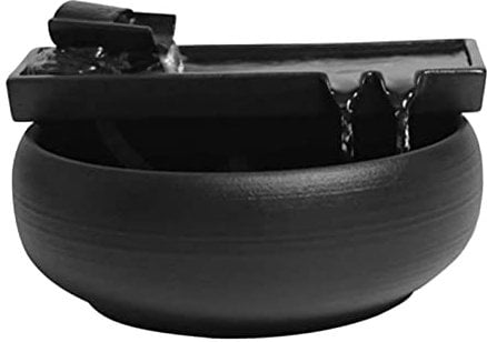 Fuente cerámica Fuente de Agua Interior Meditación Feng Shui Cascada Fuente de Escritorio Característica de Agua Alimentado