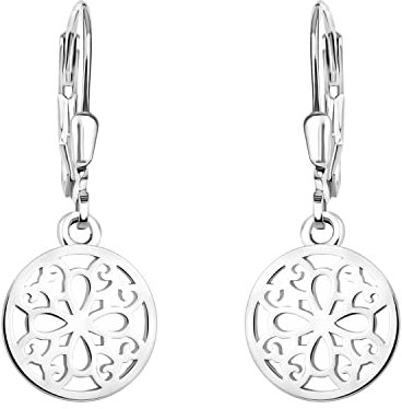 SOFIA MILANI - Damen Ohrringe 925 Silber - Kreis Ornamenten Ohrhänger - E1877