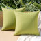 MIULEE 2er Set Wasserdicht Kissenbezug Outdoor Sofakissen Dekokissen Modern Kissenbezüge Dekorativ Kissenhülle Deko aus Polyster Leinen-Optik für Garten Sofa Wohnzimmer Bett 50x50 cm Matcha Grün