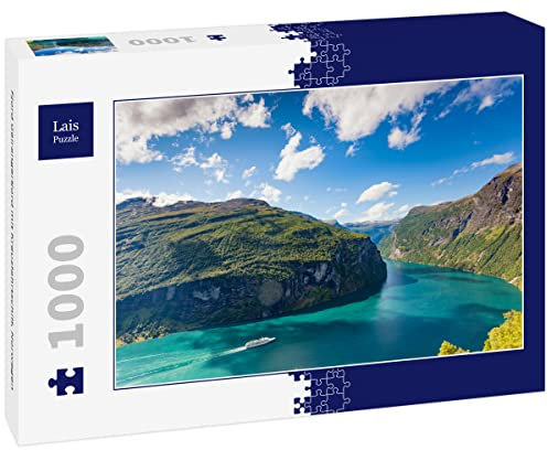 Lais Puzzle Fjord Geirangerfjord mit Kreuzfahrtschiff, Norwegen 1000 Teile