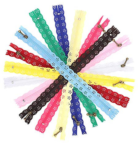 Fyearfly Reißverschluss, 10 Stück Harz Reißverschlüsse 25cm, Spitze Reißverschluss Nylon Bunten Reißverschluss Bulk für Schneider Nähen Handwerk Tasche Kleidung
