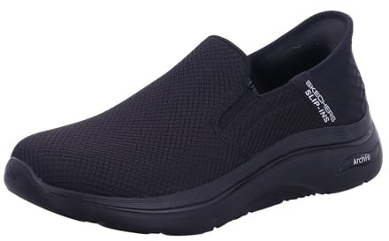 Skechers Herren Go Walk Arch Fit 2.0 Hands Free 2 Slip-InTurnschuhe, Black Textile/Synthetic, 42.5 EU Large