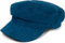 styleBREAKER Damen Ballonmütze in weicher Veloursleder Optik, Schirmmütze, Bakerboy Schiebermütze, Newsboy Cap 04023091, Farbe:Petrol