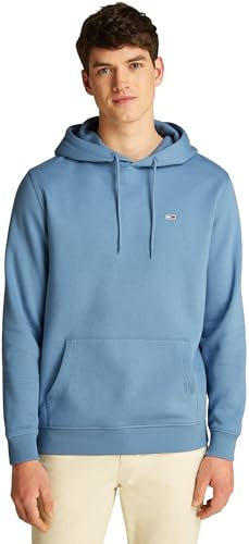 Tommy Jeans Herren Hoodie Regular Fit Flag Fleece mit Kapuze, Blau (Colorado Blue), XL