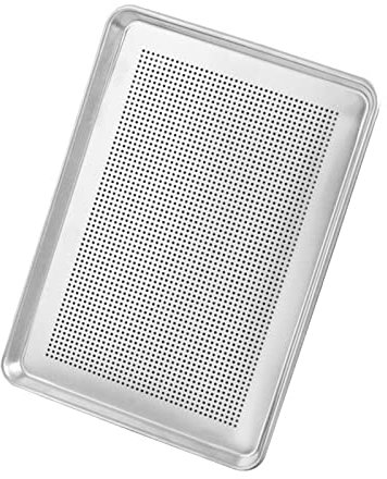 Bandejas perforadas para hornear bandejas de secado de tartas, bandejas de horno para hornear, pizza, material de aleación de aluminio, perforadas