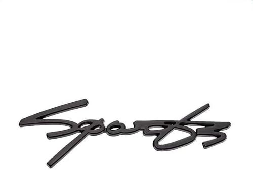 Auto Aufkleber für Porsche 911 RSR,Metall Selbstklebend Logo Emblem Badge Aufkleber Benutzerdefinierte Metall Buchstaben Decal Wetterfest und UV-beständig Auto Zubehör,Black