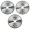 3 Pack - 210mm x 30mm x 40T 60T & 80T TCT Circular Wood Saw Blades Includes 25mm 20mm & 16mm Bore Reduction Rings. Compatible with Festool Bosch Makita Dewalt Circular Saw Etc, Fits 216mm saws