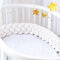 PromCaeruyn Bettumrandung Babybett Umrandung 4-Lagen Geflochten Bettschlange Baby Nestchenschlange Knotenkissen Nestchen Handgestricktes Bettschlange(White,5m)