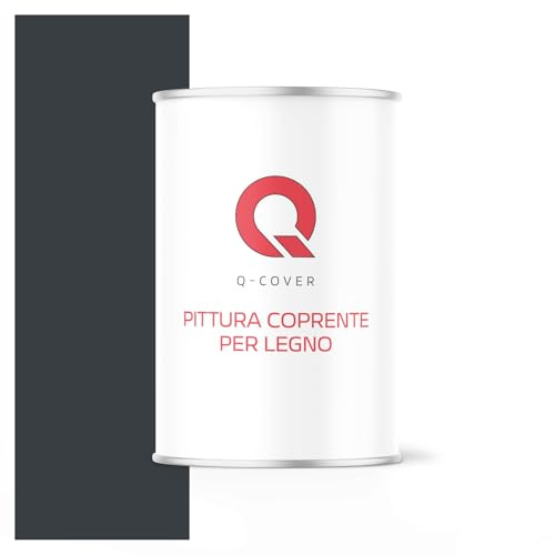 Q-COVER DECKENDE HOLZFARBE 1L HALBMATT Anthrazitgrau RAL 7016 RAL DECKFARBE HOLZLACK DECKLACK WETTERSCHUTZFARBE ALLE HOLZARTE OSB-PLATTEN INNEN AUßEN ca. 80-150 ml / m2