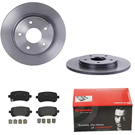 2 Bremsscheiben Voll 305 mm + Bremsbeläge Hinten von Brembo (1420-55080) Bremsensatz Bremsanlage Bremsen-Kit,Bremsenset, Bremsscheiben, Bremsbeläge, Bremsen-Set, Beläge, Bremsbelag, Bremsbelagsatz,