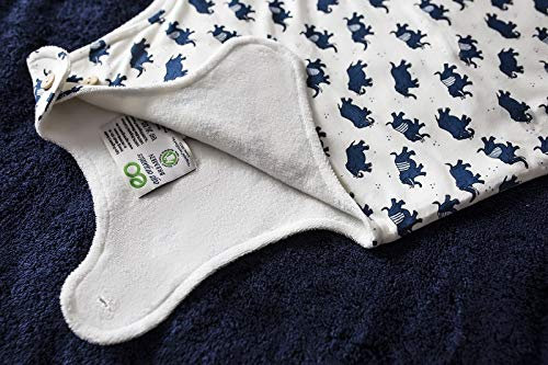 Ege organics Kinderschlafsack, kurzarm, 100% kbA-Baumwolle, GOTS (0-6, Elefant)