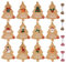 Anstore Geschenkanhänger Weihnachten, 120 Stück Weihnachten Kraftpapier Etiketten Geschenkanhänger Anhänger Etiketten mit Jute-Schnur und rot/weiß Baumwollgarn für Geschenke verpackung Decor