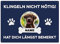 Hunde Schild personalisiert - Klingeln nicht nötig - Metallschild mit Foto und Name für außen, wetterfestes Türschild für Hundebesitzer - ca. DIN A4-28 x 20 cm, ein Tier, blau