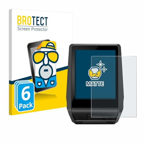 BROTECT Entspiegelungs-Schutzfolie für Bosch Nyon 2 2021 / Nyon 2020 (6 Stück) Matte Displayschutz-Folie, Anti-Reflex, Anti-Fingerprint