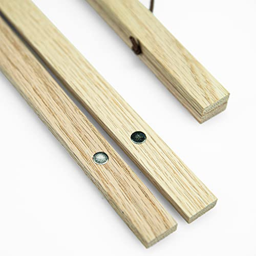 contento clipwood Magnetposterleisten Posterleiste Eiche 81cm, je zwei Vorder- und Rückleisten mit Neodym-Magneten