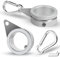Anovo Fahnenmastringe, 3,2 cm, Aluminiumlegierung, um 360 ° drehbar, Anti-Wrap-Flaggenmontage, drehende Ring-Clips für Fahnenmast mit 2,5 - 3,2 cm Durchmesser (3,2 cm, 2 Stück, mattes Silber)