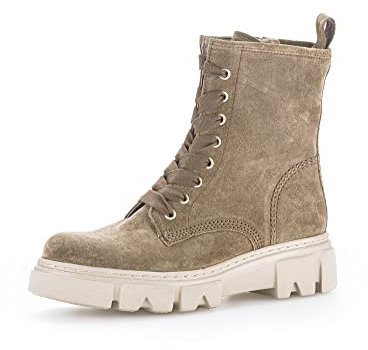 Gabor Damen Biker Boots, Frauen Stiefeletten,Wechselfußbett,motorradstiefel,Bootee,Booties,halbstiefel,Kurzstiefel,Farro(Panna),38 EU / 5 UK