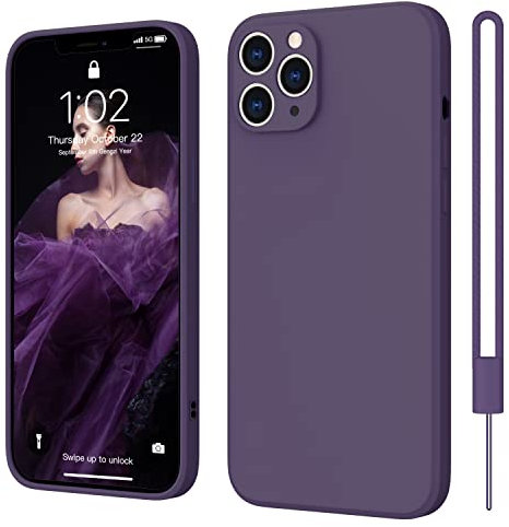 ElestBela iPhone 11 Pro Hülle Silikon Case, Hanyhülle iPhone 11 Pro Ultra Dünn Slim mit Microfiber, Kratzfeste Rundumschutz Case Schutzhülle Hülle für iPhone 11 Pro 5.8'' Dunkel Violett