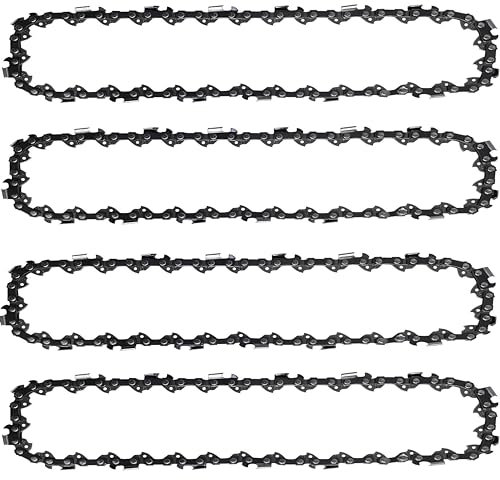 4 Pieces 14 Inch Chainsaw Chain 52 Drive Links, 3/8 LP Pitch - .050 Gauge, S52 Pole Saw Chain for 14-Inch Chainsaw Chain Compatible with Husqvarna, Echo, Ryobi, Worx and More